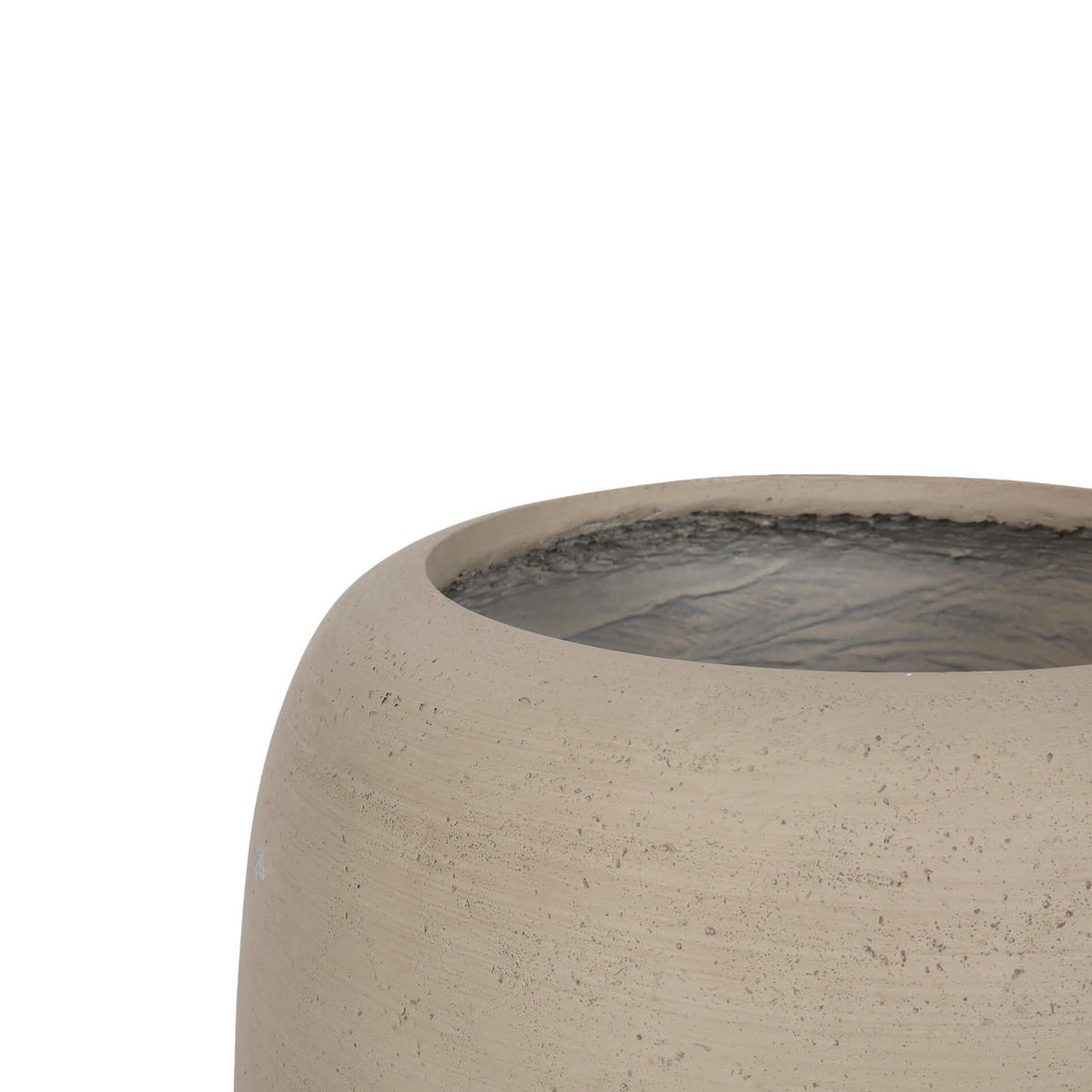 PFLANZENTOPF Beige 37/32,5/32,5 - Beige, Stein (37cm) - Mobili Rebecca