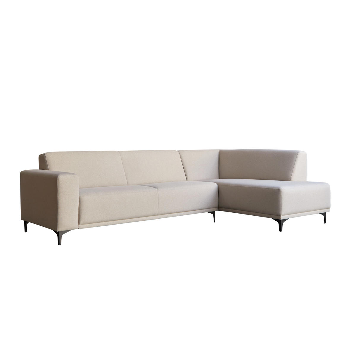 SOFA Lars Beige aus Stoff - Beige, Textil (294/185cm) - Tikamoon