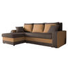 ECKSOFA Kris Lux - Schwarz/Cappuccino, Holz/Kunststoff (238/147cm) - MIRJAN24