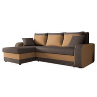 ECKSOFA Kris Lux - Schwarz/Cappuccino, Holz/Kunststoff (238/147cm) - MIRJAN24