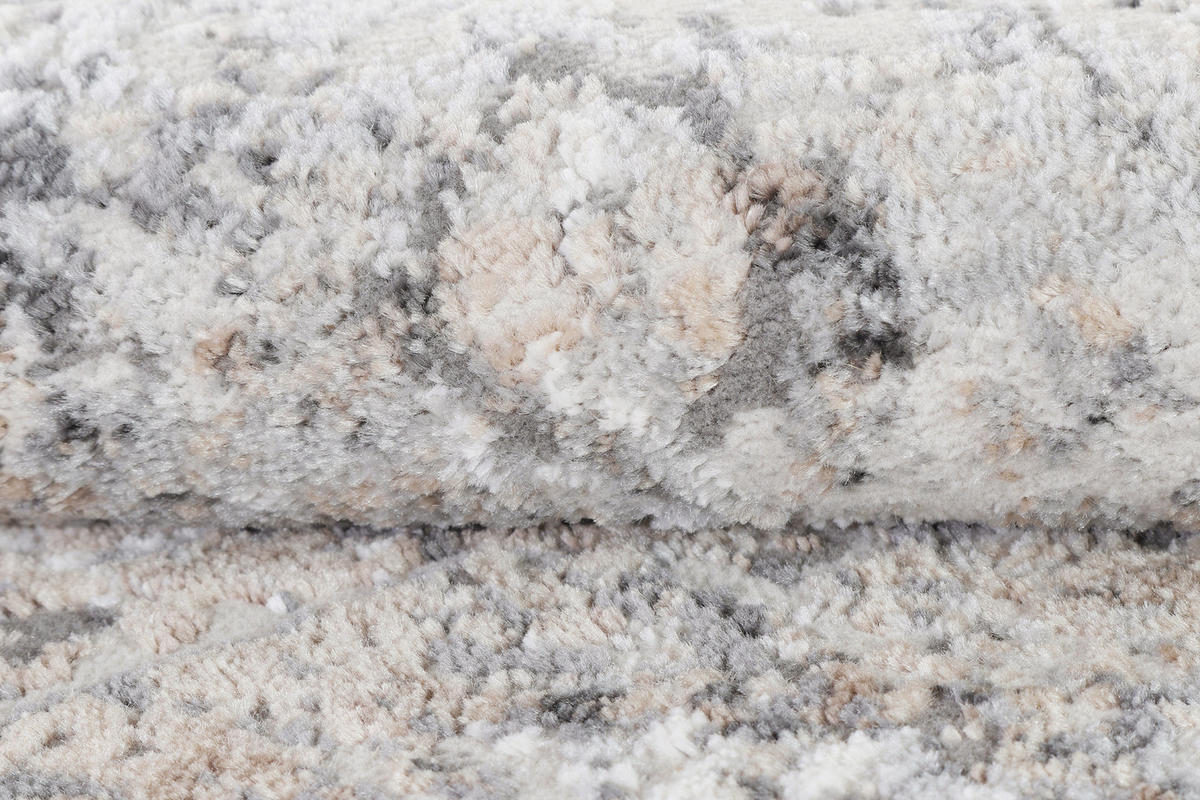 TEPPICH VALLEY Hellgrau Rund 120/120 cm - Hellgrau, Textil (120/120cm) - Tapiso