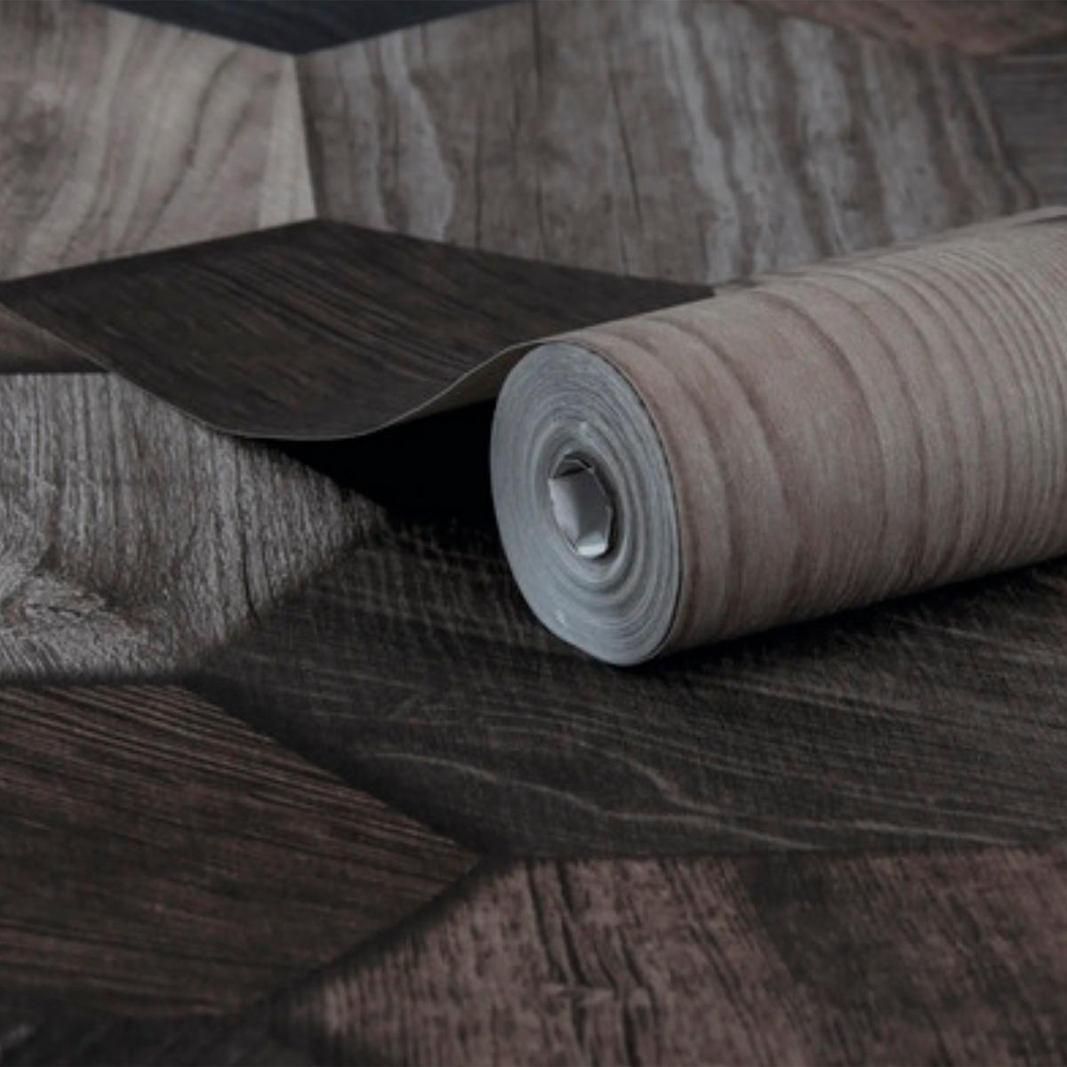 VLIESTAPETE Hexagon Holz Gris - Grau, Papier/Kunststoff (52/1000cm) - Superfresco Easy