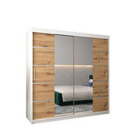 SCHWEBETÜRENSCHRANK 200/200/62 2-türig - Silberfarben/Eiche Artisan, Holz/Kunststoff (200/200/62cm) - Abiks Möbel