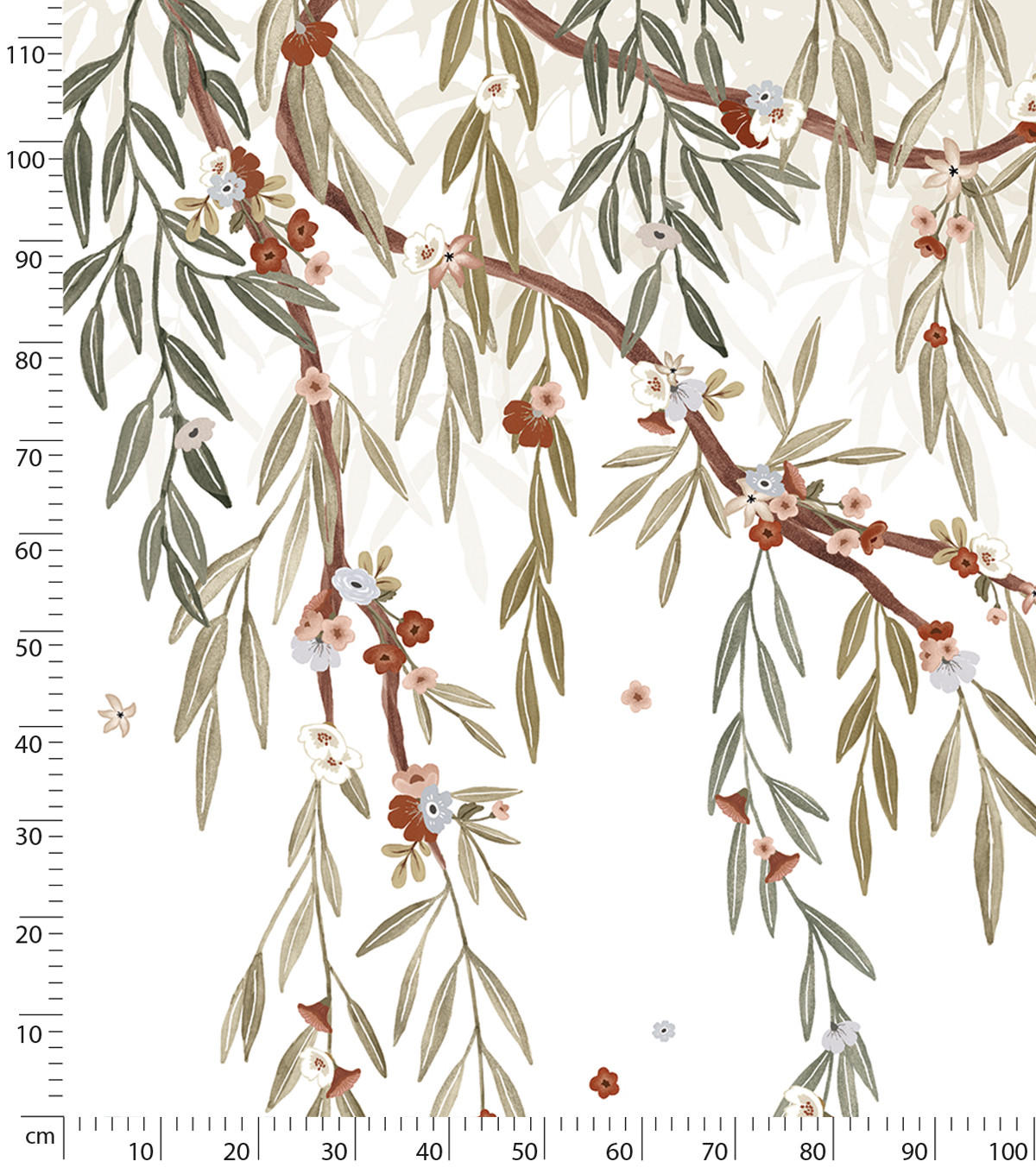 VLIESTAPETE Lilydale Blumen 2 m x 2,48 m, weiß - Weiß/Grün, Papier (248/200cm) - Lilipinso