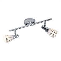 LED DECKENLEUCHTE Chrom Opal - Silberfarben, Glas (36.5/8.5/16cm) - Globo Lighting