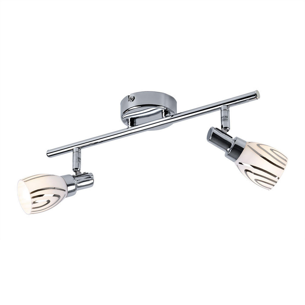 LED DECKENLEUCHTE Chrom Opal - Silberfarben, Glas (36.5/8.5/16cm) - Globo Lighting