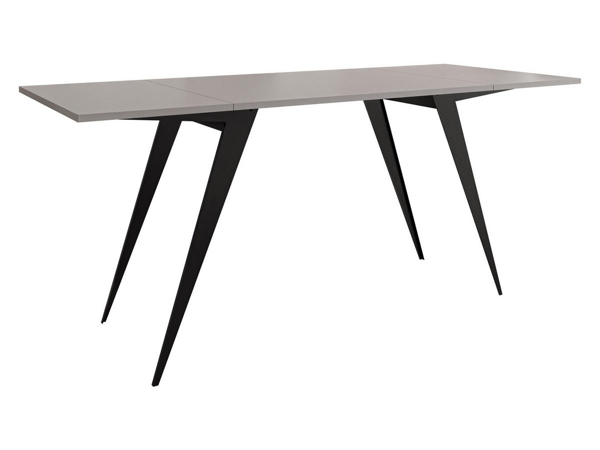 2-IN-1 COUCHTISCH UND ESSTISCH Xena - Hellgrau/Schwarz, Holzwerkstoff/Metall (70/90/45cm) - MIRJAN24