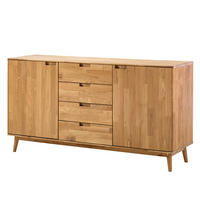 SIDEBOARD - Massivholz - Eichefarben/Braun, Holz (160/85/45cm) - home24