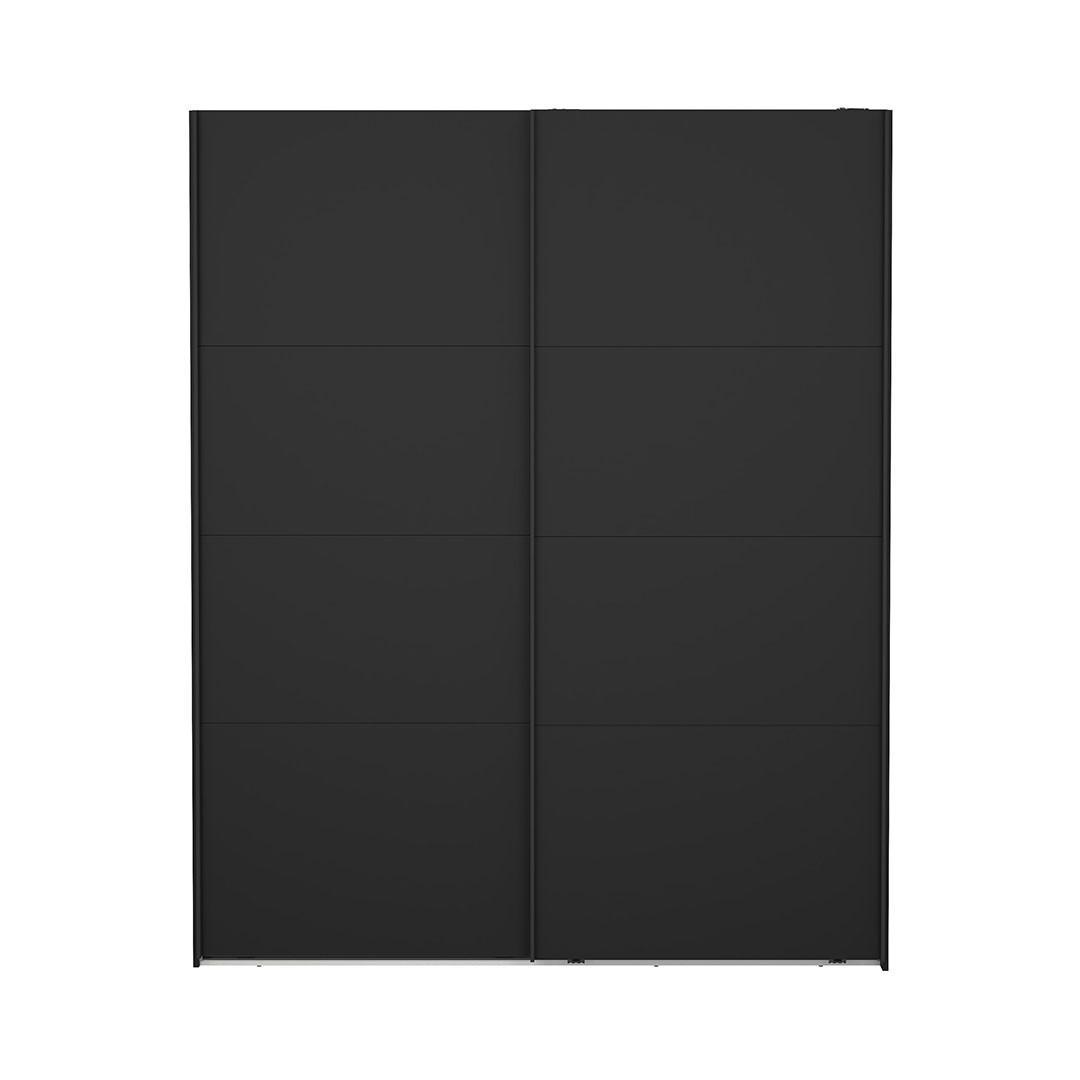 KLEIDERSCHRANK, Catania, Schwarz, Holzwerkstoff, 179 x 65 x 221 cm - Schwarz, Holzwerkstoff (179/221/65cm) - ebuy24