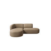 ECKSOFA L-Form Luna, stoff Lins, Cappuccino, Links - Cappuccino, Holz (242/188cm) - Kaiser Möbel