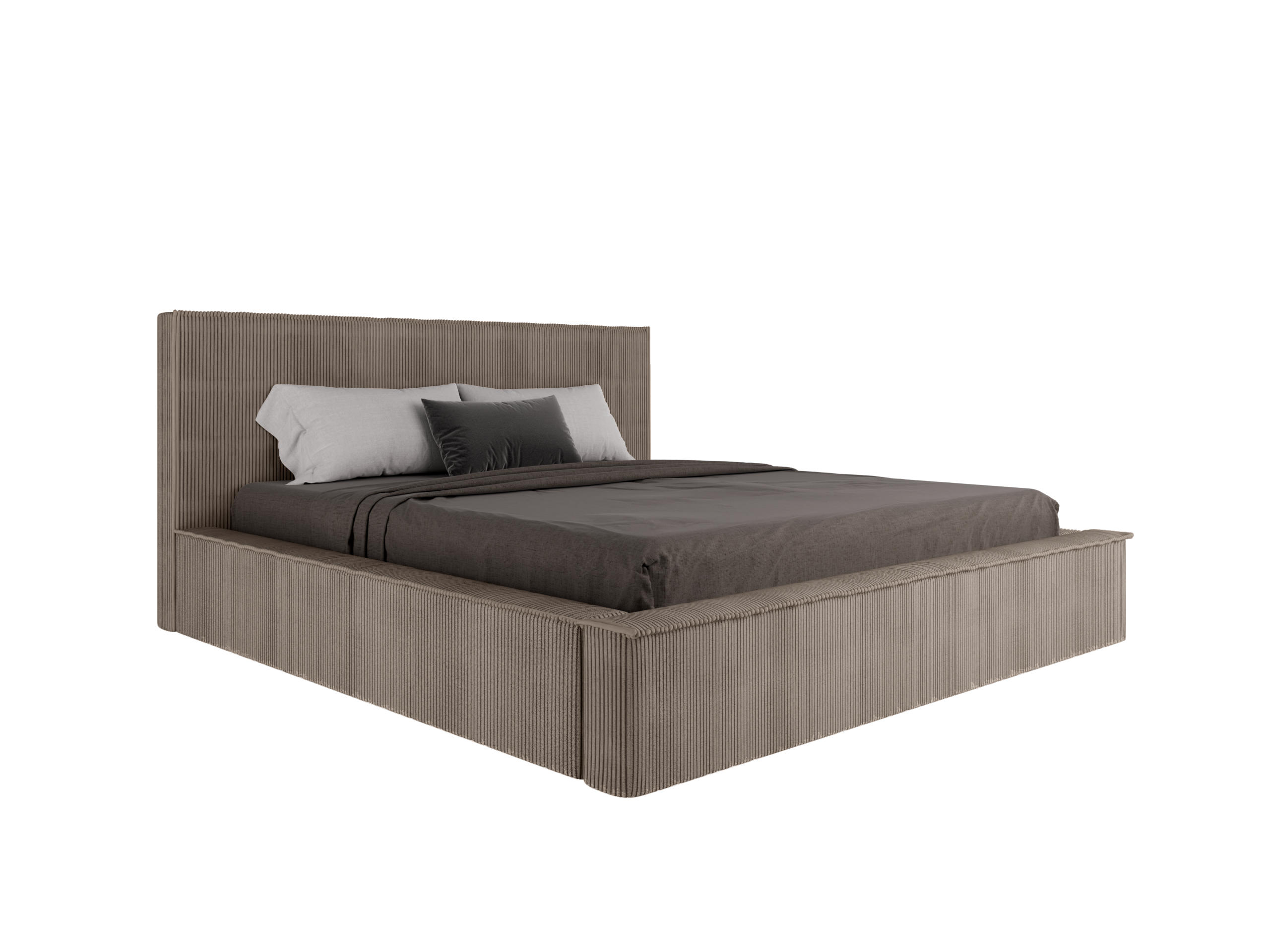 POLSTERBETT SANA 180x200cm Elegantes Polsterbett für modernen Wohnstil , ohne matratze, cappuccino - Cappuccino, Holz (180/200cm) - Panda Möbel