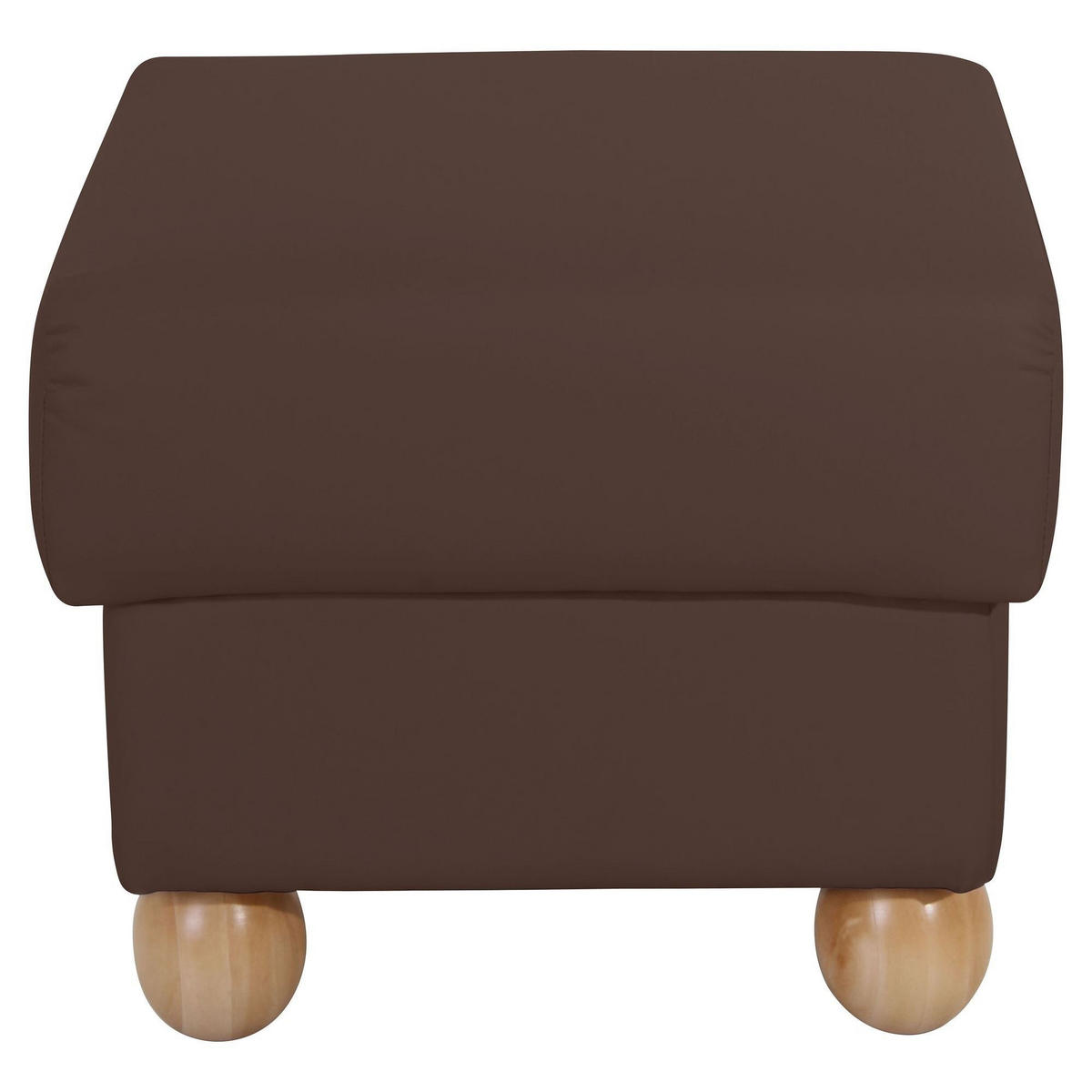 HOCKER Kasha Bezug Kunstleder Buche natur / braun - Braun, Kunststoff (54/48/54cm) - 58aufmkessel