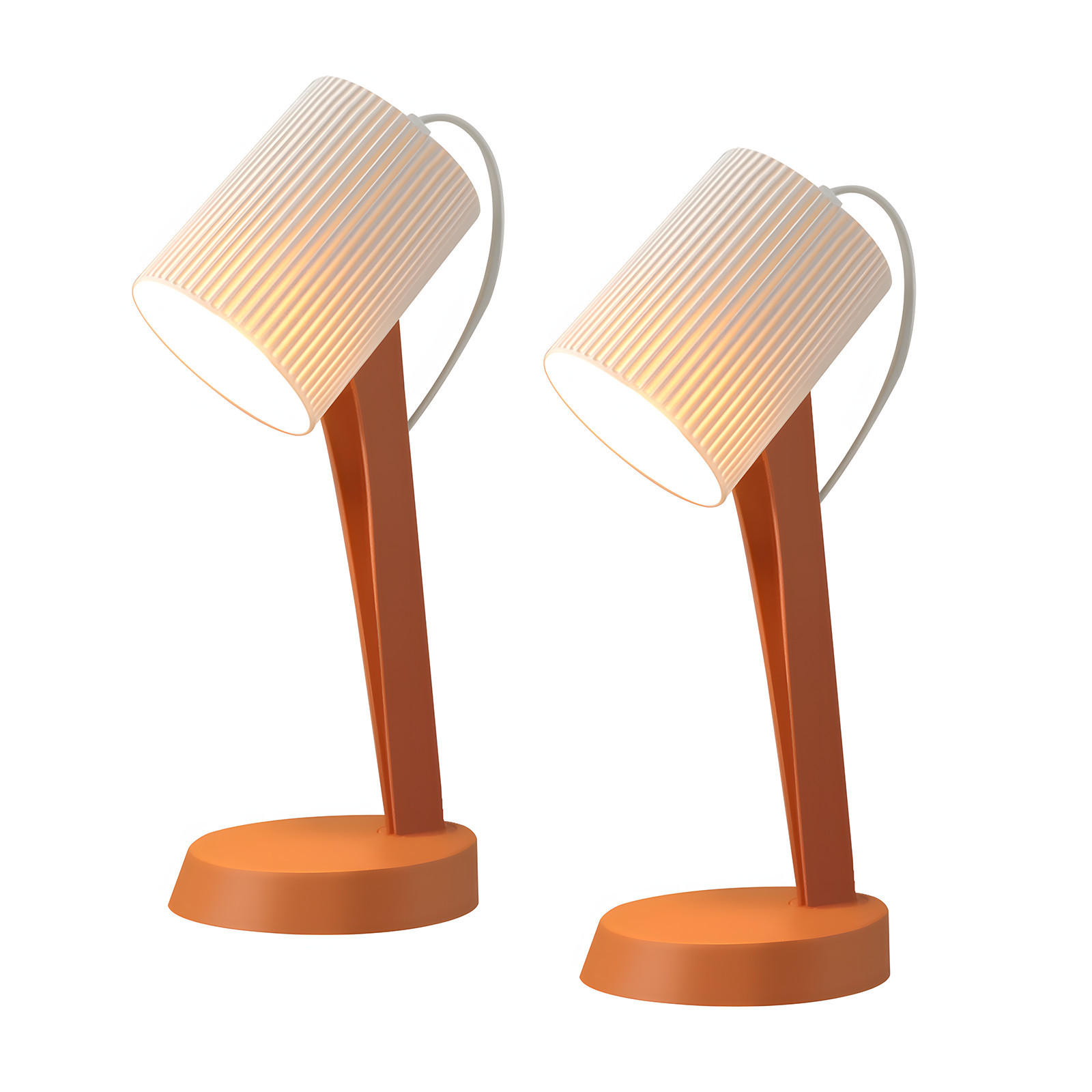 TISCHLEUCHTE MYCH 37.4/19.5/14 cm （2er-set） - Orange, Metall (14/37.4/19.5cm) - ZMH