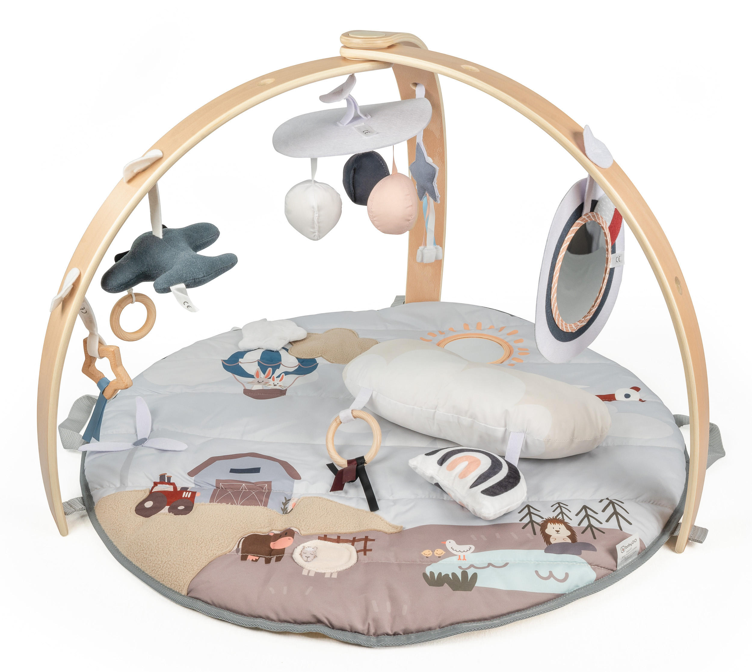 SPIELBOGEN Bianca Sky - Multicolor, Holz (53/80cm) - BabyGo