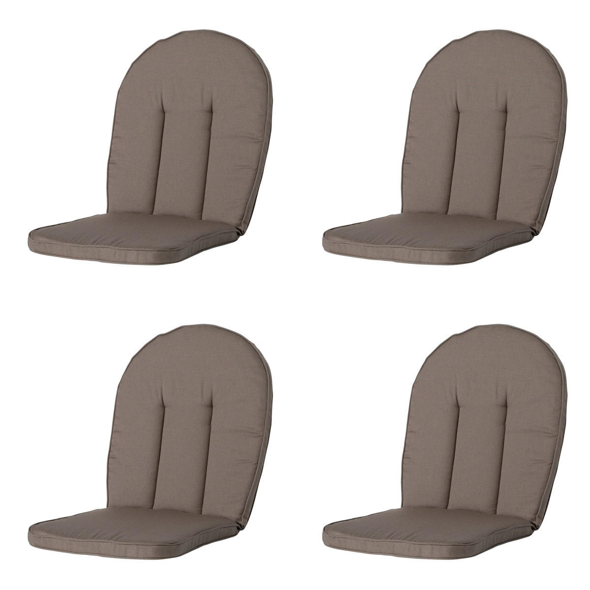 GARTENSTUHLKISSEN Rippe 105/52 cm 4er-Set - Braun, Textil (52/5/105cm) - Madison