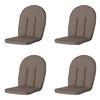 GARTENSTUHLKISSEN Rippe 105/52 cm 4er-Set - Braun, Textil (52/5/105cm) - Madison