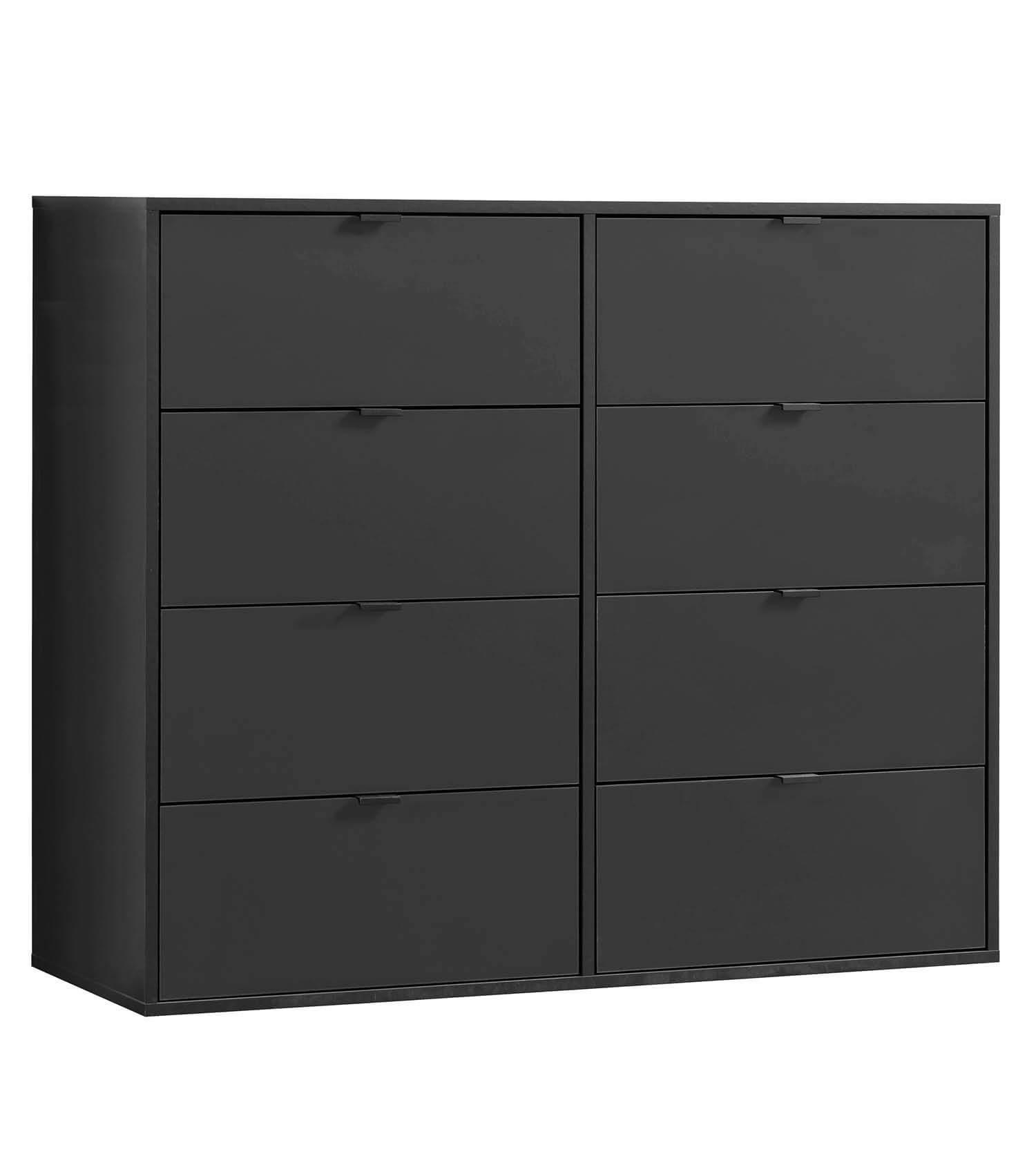 KOMMODE Die Stilvolle - Anthrazit, Holzwerkstoff (110/95/40cm) - Mokebo