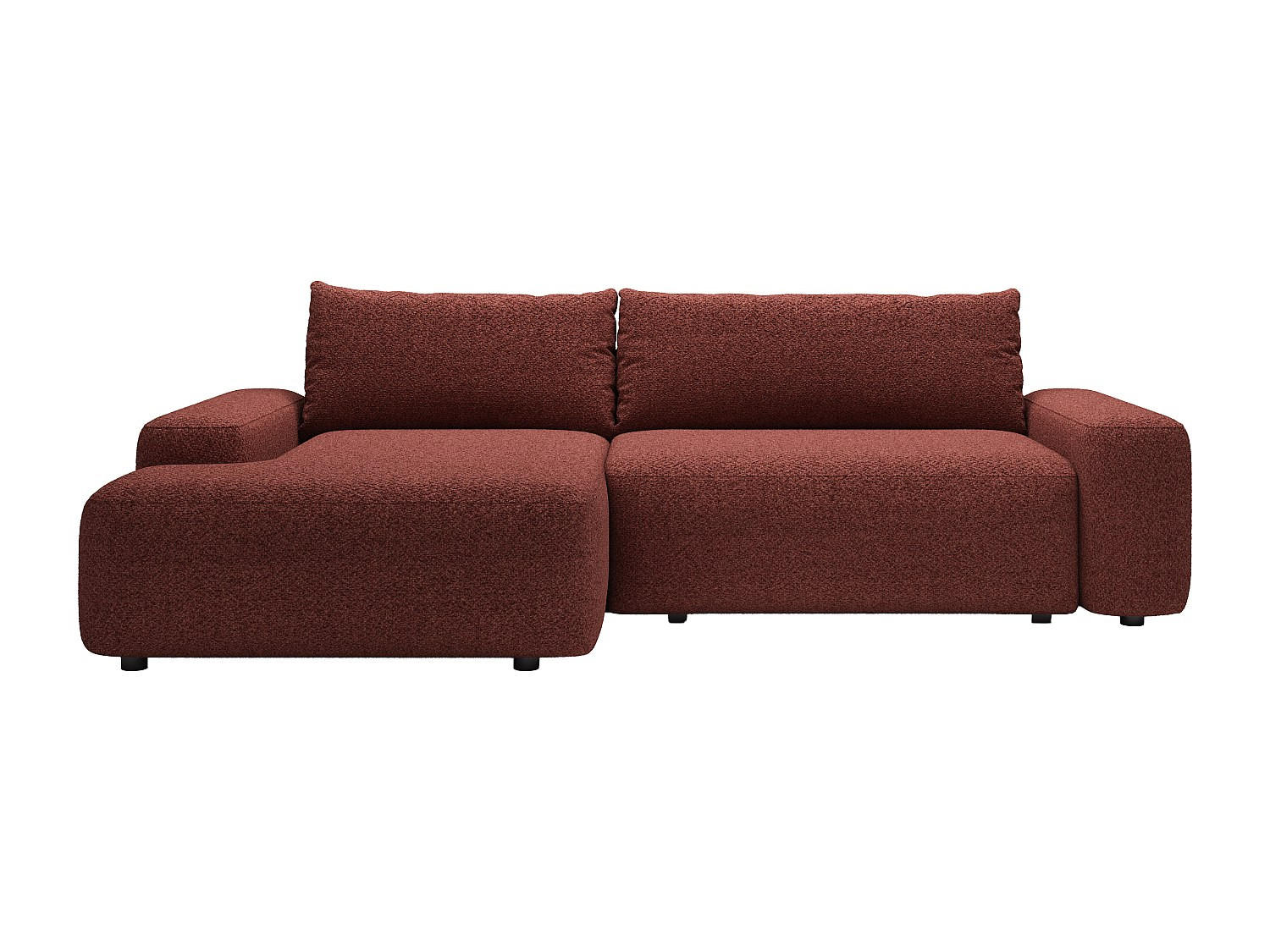 SCHLAFSOFA - 4 Personen - Stoff - Bordeaux - - Bordeaux, Textil (264/87/162cm) - Vente-Unique