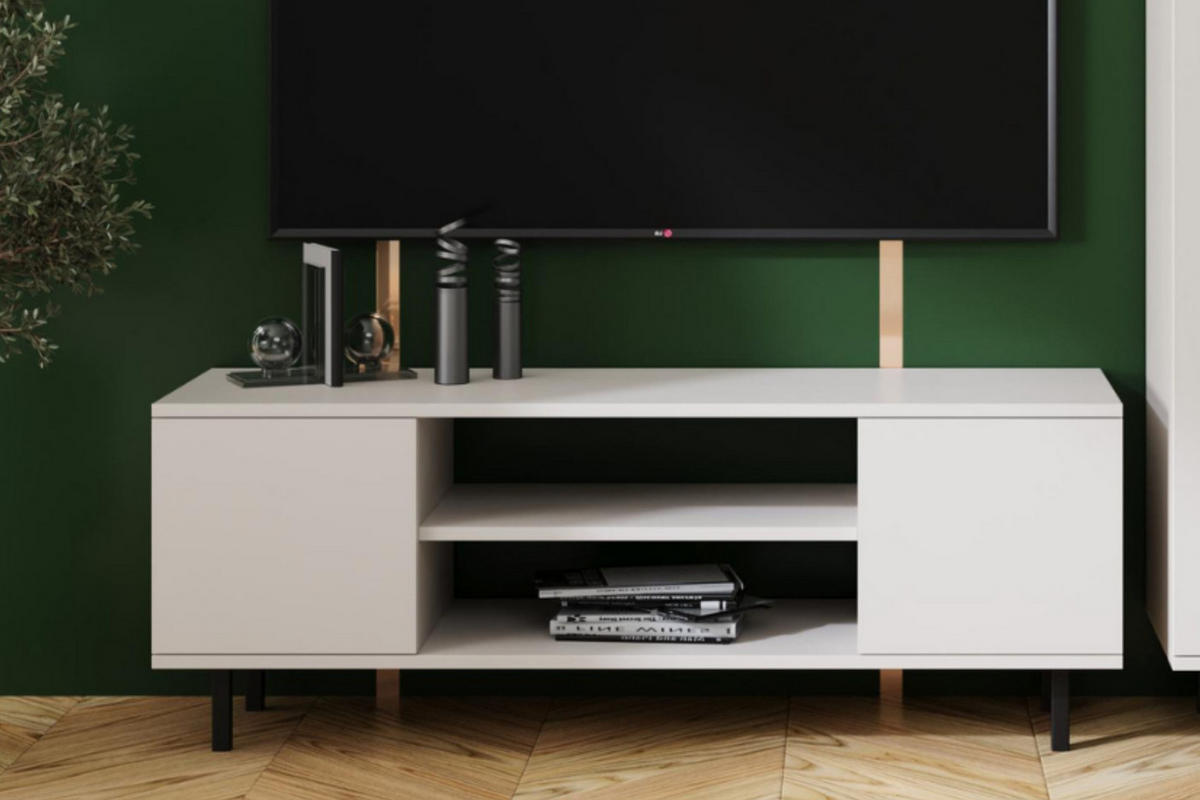 LOWBOARD Focus - Kaschmir/Schwarz, Holzwerkstoff (40/48/155cm) - RAUMHIRSCH FURNITURE