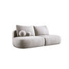 SCHLAFSOFA Moderne BABU mit Schlaffunktion – 3-Sitzer Sofa mit Bettkasten, DL-Automat, 2 Rückenkissen, 2 Zierkissen, 240x90x90 cm, Hellgrau - Greige, Holz/Textil (240/90/90cm) - DomoHome