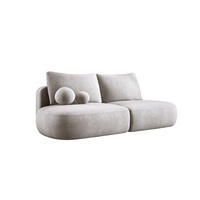 SCHLAFSOFA Moderne BABU mit Schlaffunktion – 3-Sitzer Sofa mit Bettkasten, DL-Automat, 2 Rückenkissen, 2 Zierkissen, 240x90x90 cm, Hellgrau - Greige, Holz/Textil (240/90/90cm) - DomoHome