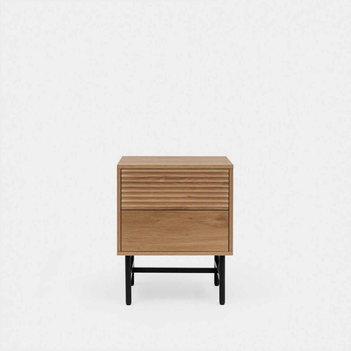 NACHTTISCH 2 SCHUBLADEN Land Natürlich 44 cm x 55 cm - Naturfarben, Holzwerkstoff (44/55/40cm) - Klast Home