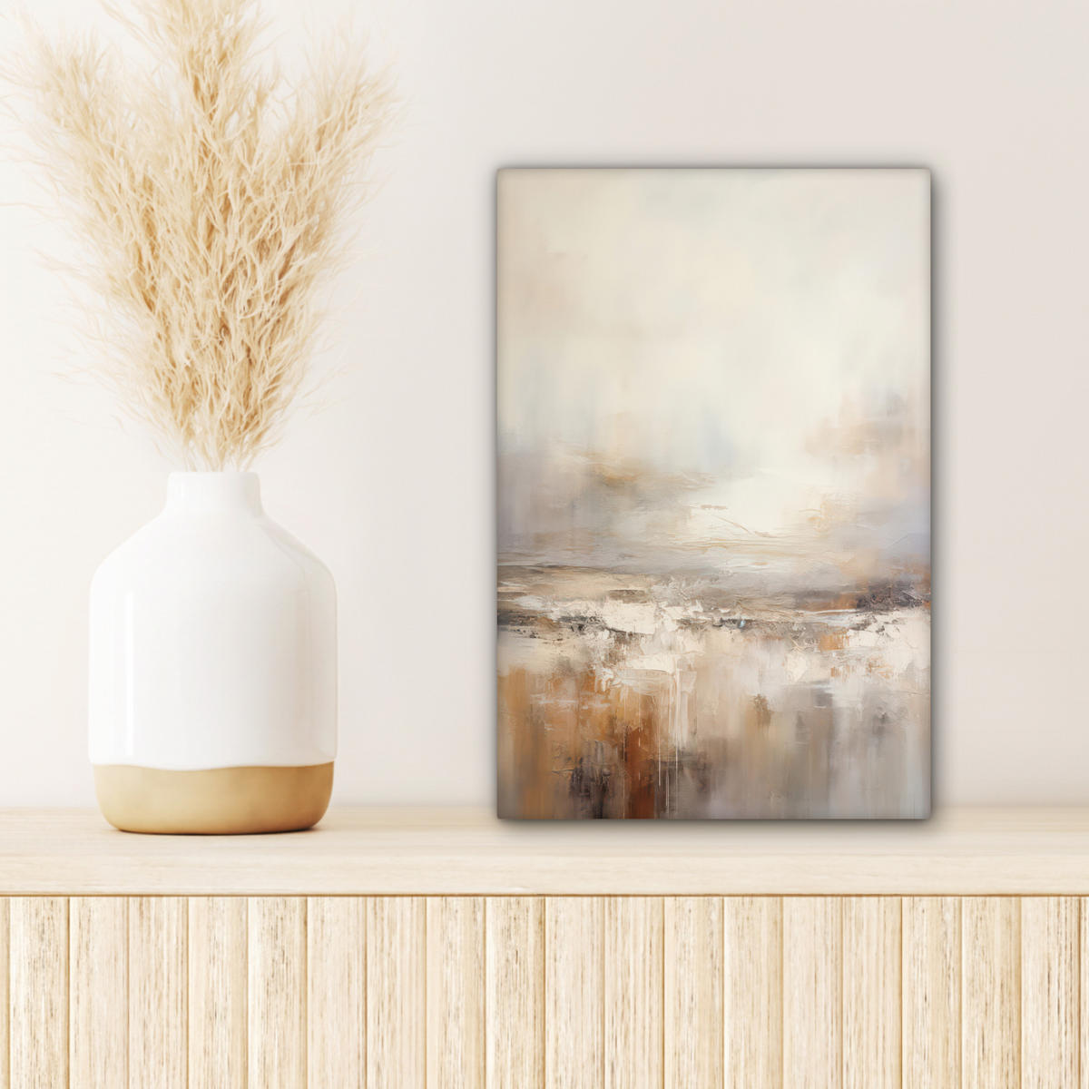 LEINWANDBILD - Kunst - Industriell - Grau - Braun - Abstrakt - 20x30 - Bilder - Sandfarben, Textil (20/30cm) - MuchoWow