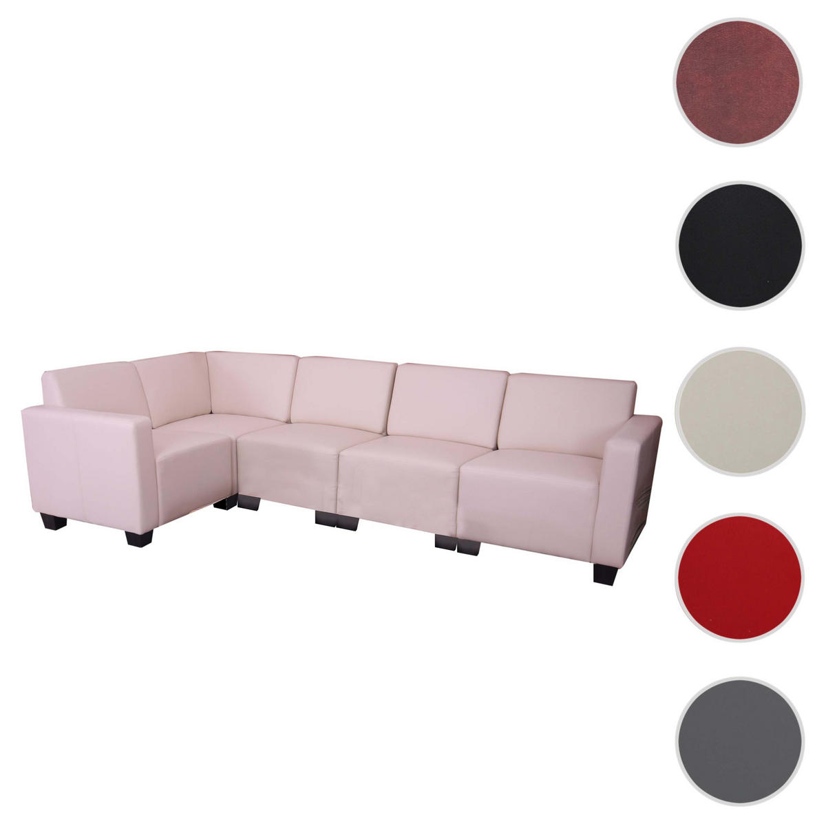 COUCH-GARNITUR 5 Beige - Beige, Textil (195/195cm) - MCW