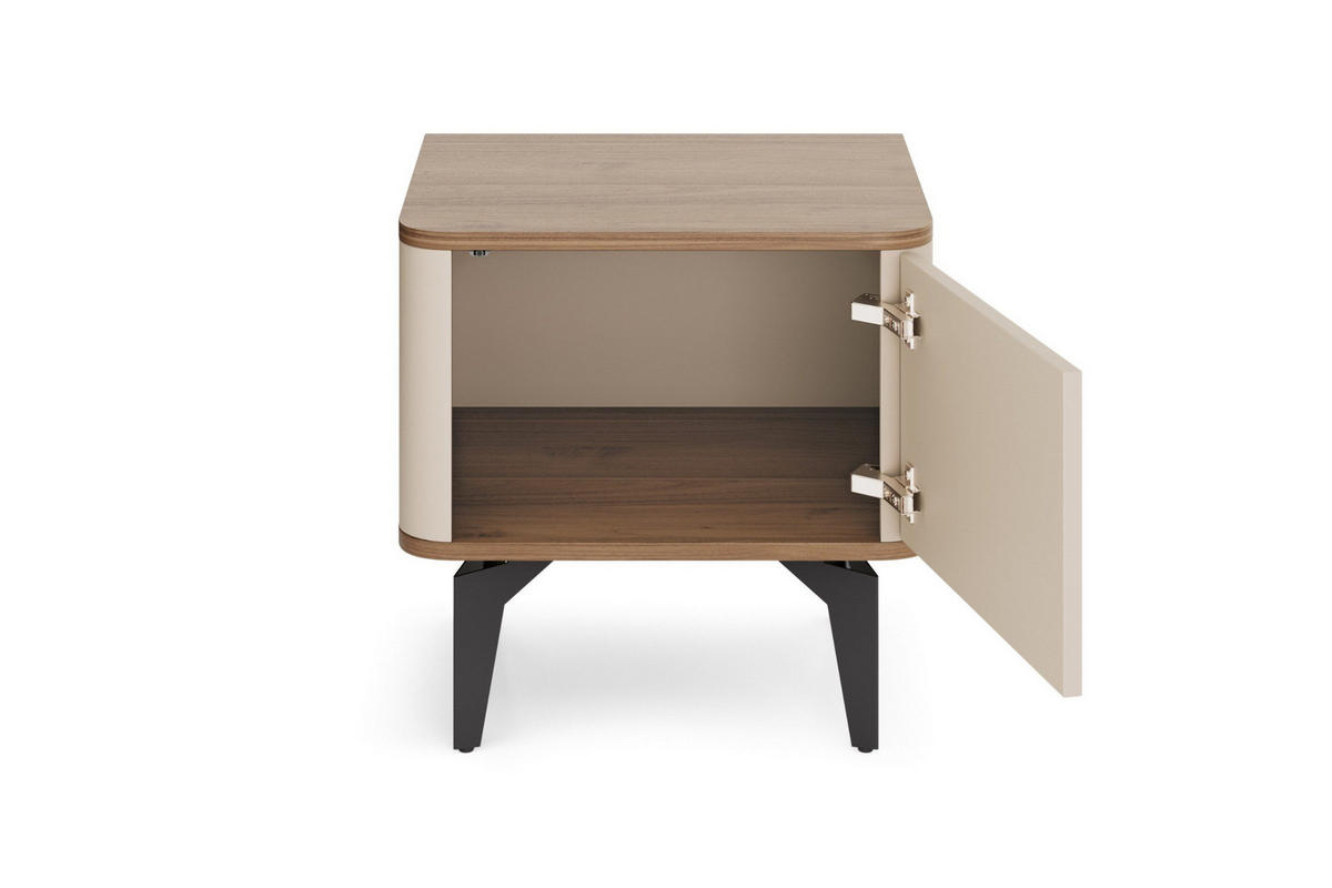 NACHTTISCH AURO 10 48/47/40 cm in Kaschmir / Royal Nussbaum - Kaschmir/Nussbaumfarben, Holzwerkstoff (48/47/40cm) - Deine Möbel 24