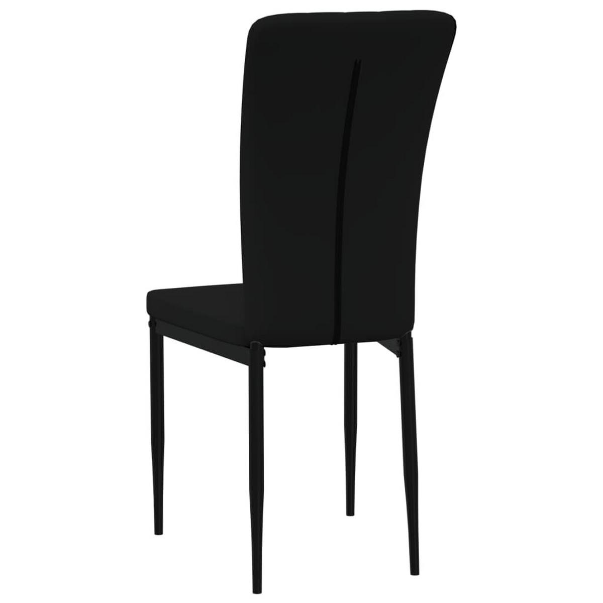 ESSZIMMERSTÜHLE 4 Stk. Schwarz Samt 42*58*85.5cm - Schwarz, Metall (42/85.5/58cm) - ZMH