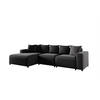 ECKSOFA Megan In Salvador - Schwarz, Holzwerkstoff/Textil (331/165cm) - Fun Möbel