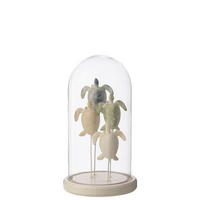 DEKO GLOCKE TURTLE - Blau, Glas (14/26/14cm) - J-Line