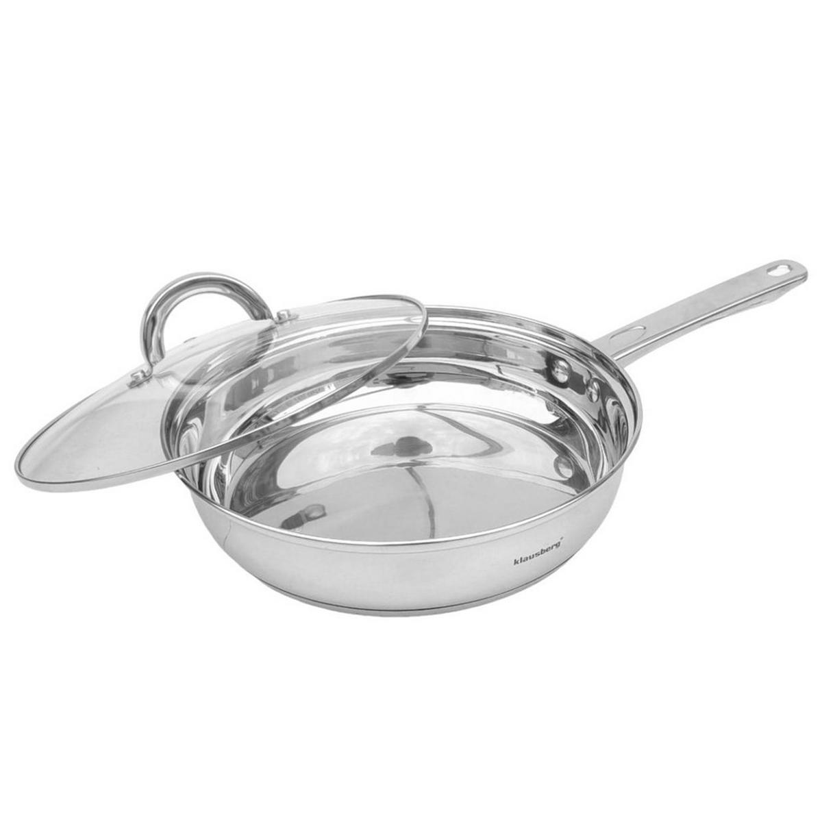 EIERPFANNE Silber 24/24/6 cm KB7607 - Silberfarben, Metall (24cm) - Klausberg 