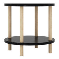BEISTELLTISCH Ves - Schwarz, Holzwerkstoff (42/42/49cm) - [en.casa]