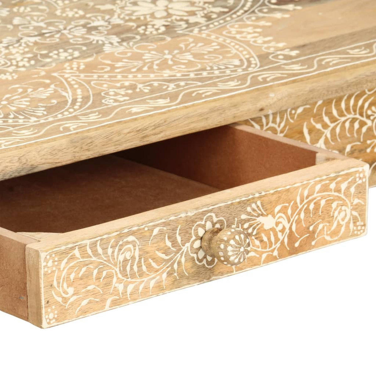 COUCHTISCH 110 x 50 x 45 cm Handgemalt - Braun, Holz (110/110/45cm) - furnicato