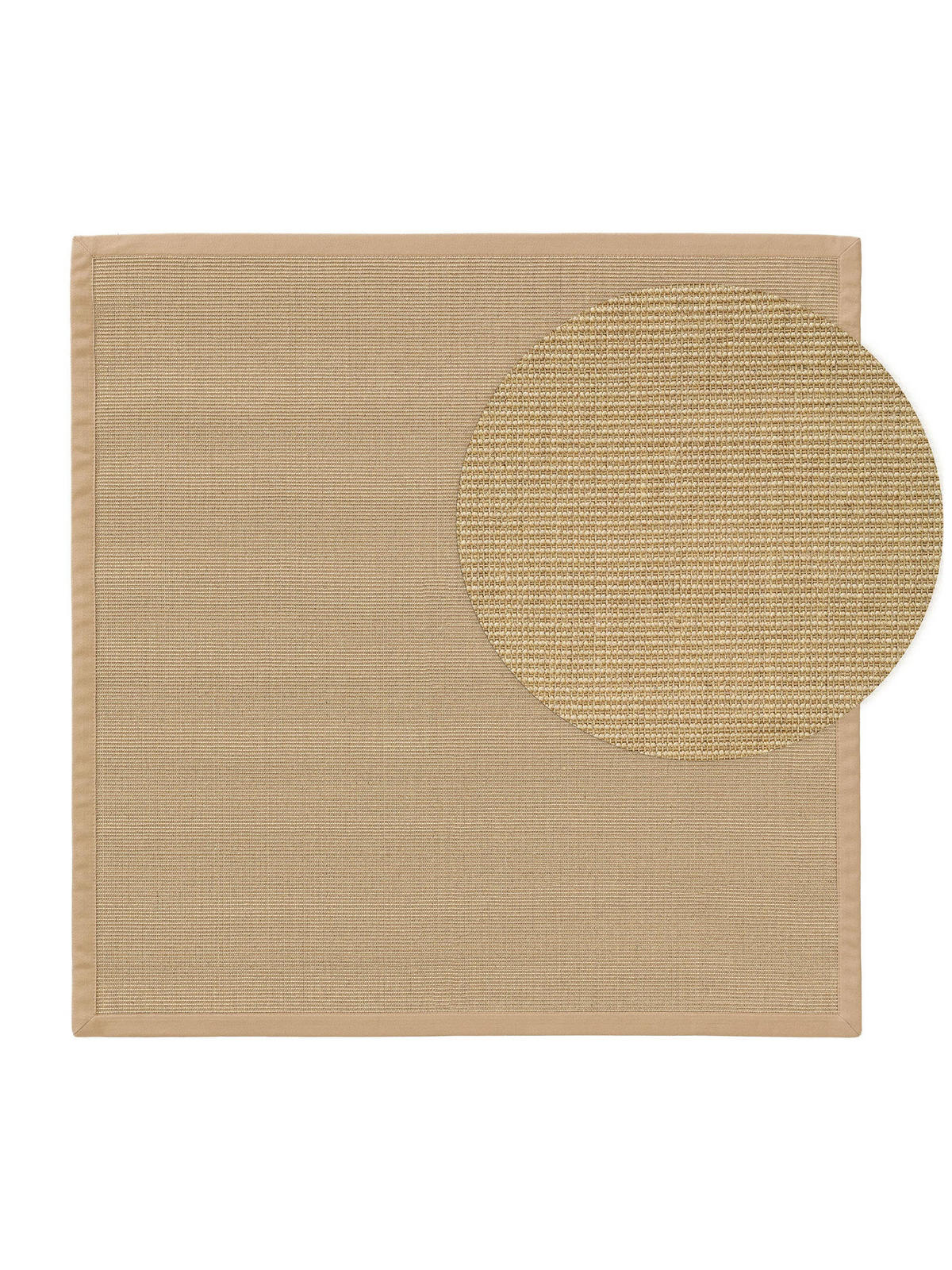 SISALTEPPICH Sana Cream 200x200 cm - Creme, Textil (200/200cm) - benuta Nest