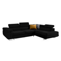 ECKSOFA Wilson 4 Sitzplätze Schwarz - Schwarz, Textil (271/201cm) - Petits-meubles