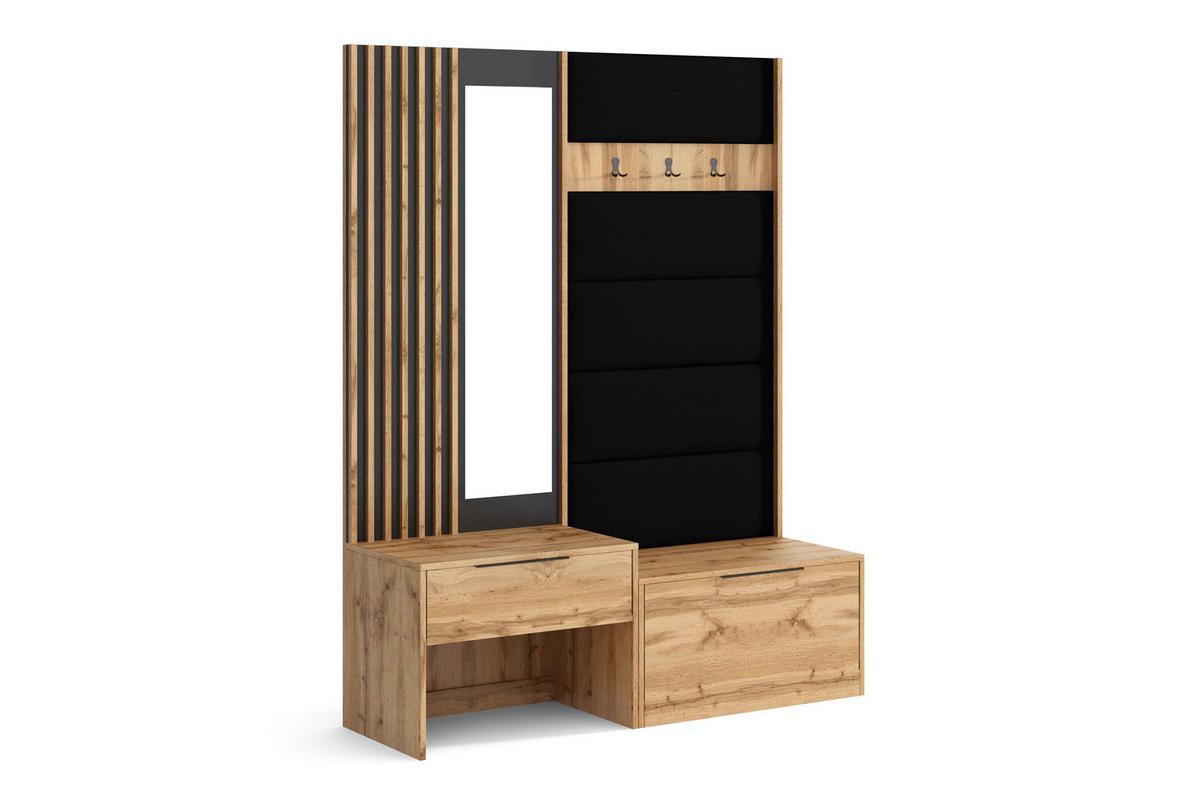 GARDEROBENSCHRANK ZENO 148/190/40 cm Modern Garderobe-Set Eichefarben - Eichefarben, Holzwerkstoff (148/190/40cm) - MASSENO
