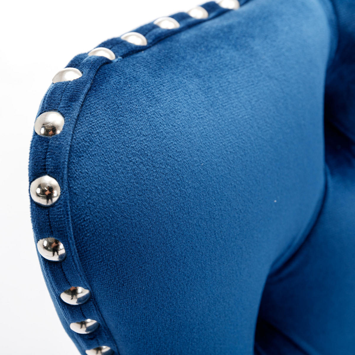 BARHOCKER 2er-Set höhenverstellbar mit Samtbezug, Blau - Blau, Textil (46/115/46cm)