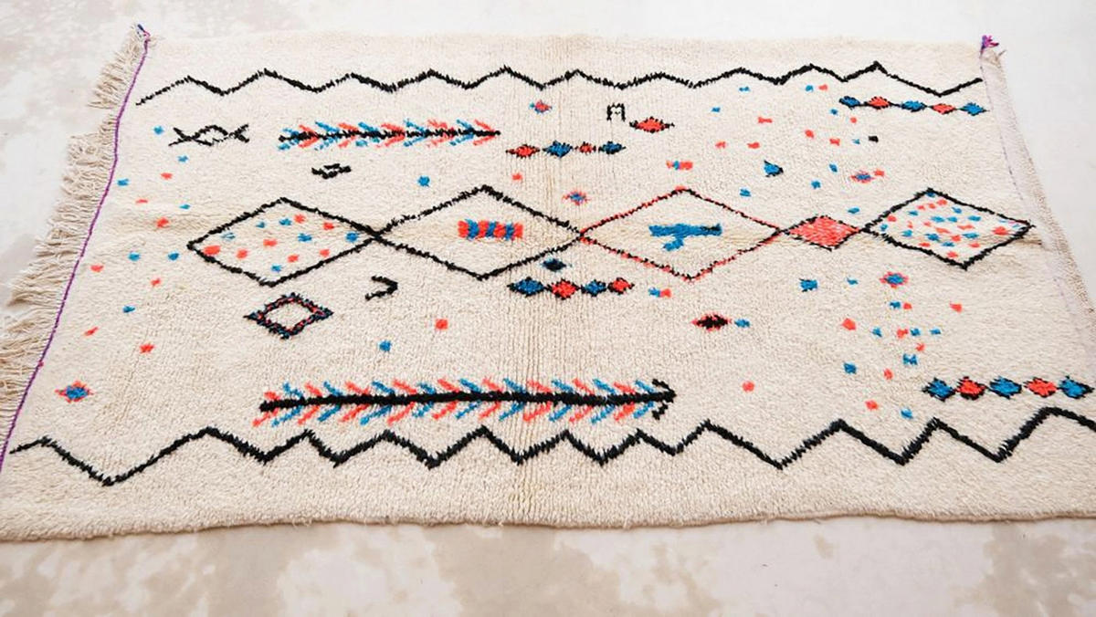 BERBERTEPPICH aus Marokko aus reiner Wolle 80x 240 cm - Multicolor, Naturmaterialien (80/240cm) - AFK Living