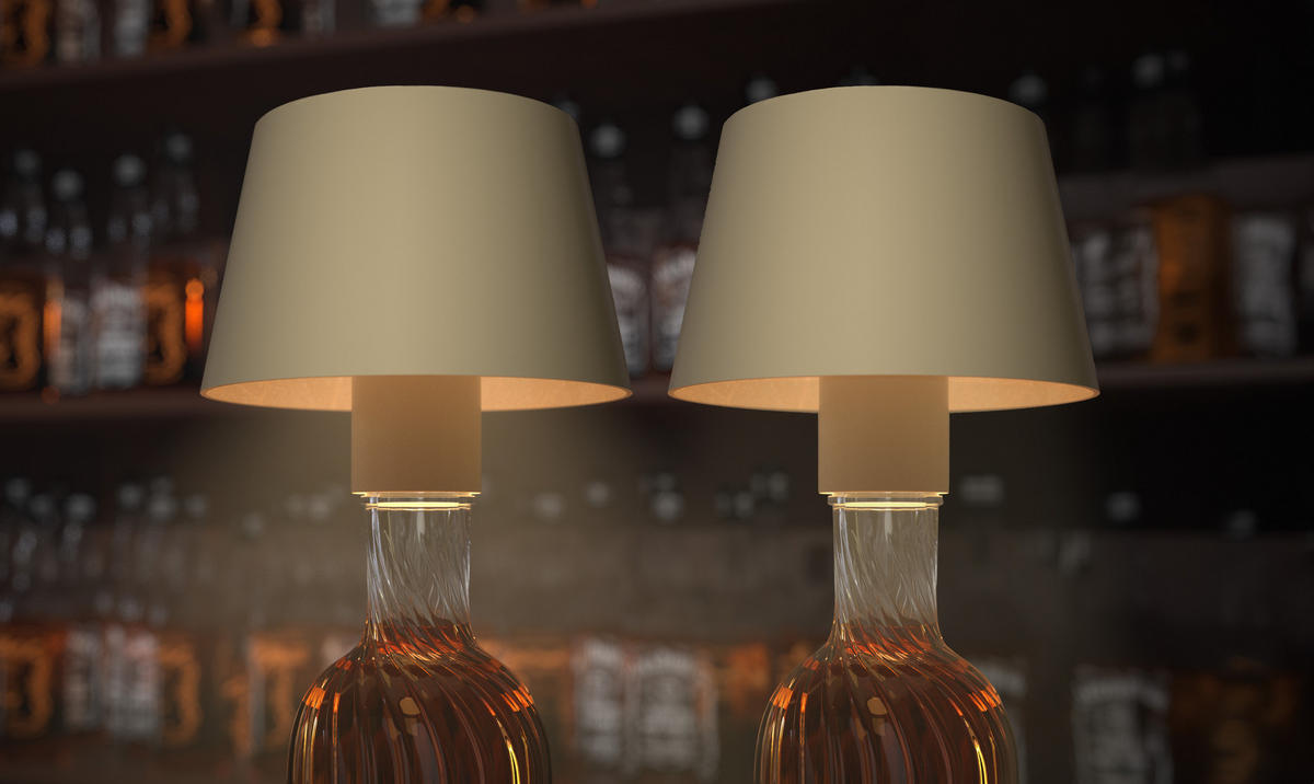 LED-AKKU-TISCHLAMPE - dimmbar mit Touchsensor und warmweißem Licht für drinnen und draußen, 2er-Set - Beige, Metall (11/11/12.5cm) - Northpoint
