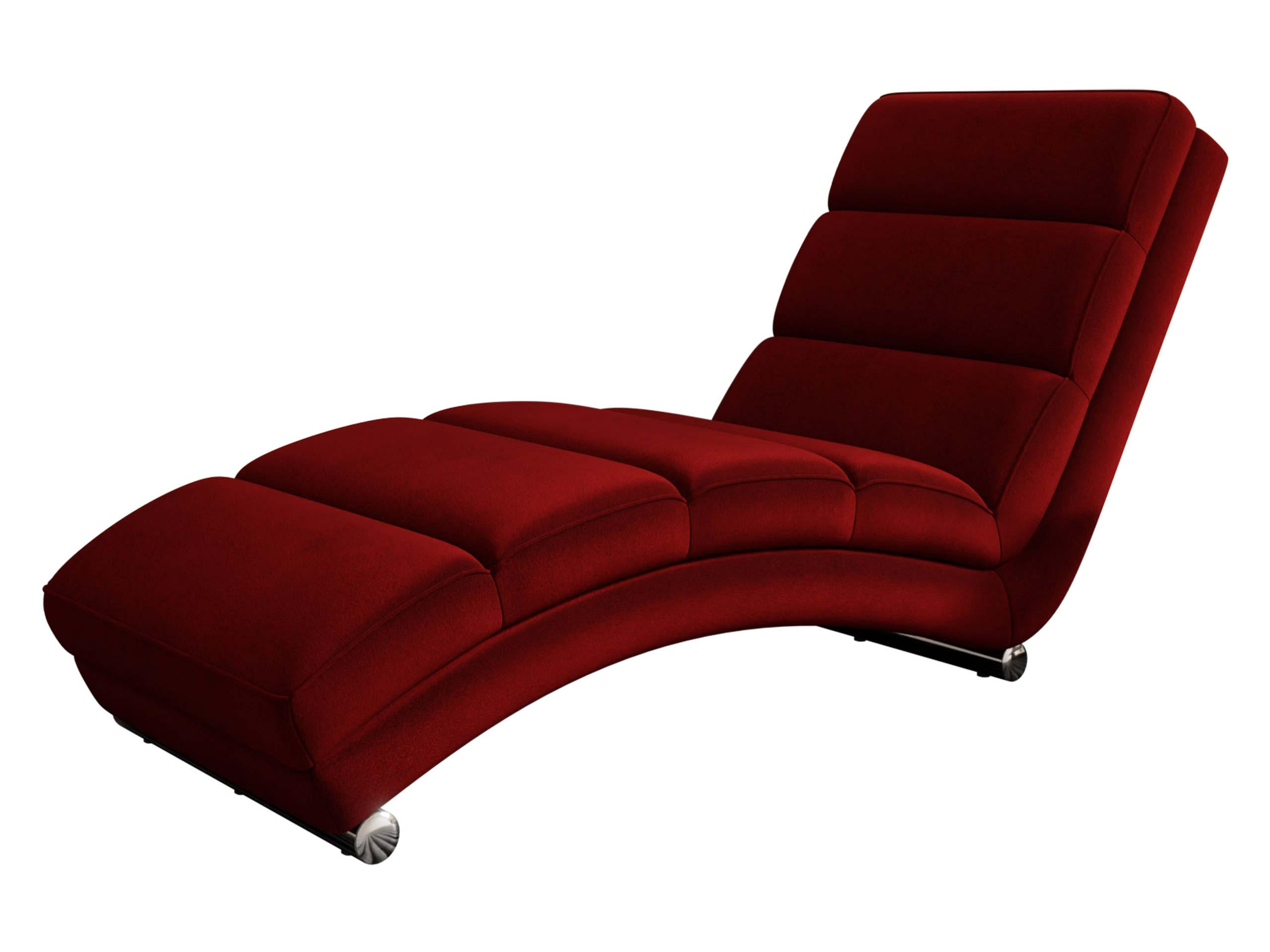 RELAXLIEGE Holiday Premium - Chromfarben/Rot, Holz/Textil (62/84/180cm) - MIRJAN24