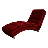 RELAXLIEGE Holiday Premium - Chromfarben/Rot, Holz/Textil (62/84/180cm) - MIRJAN24