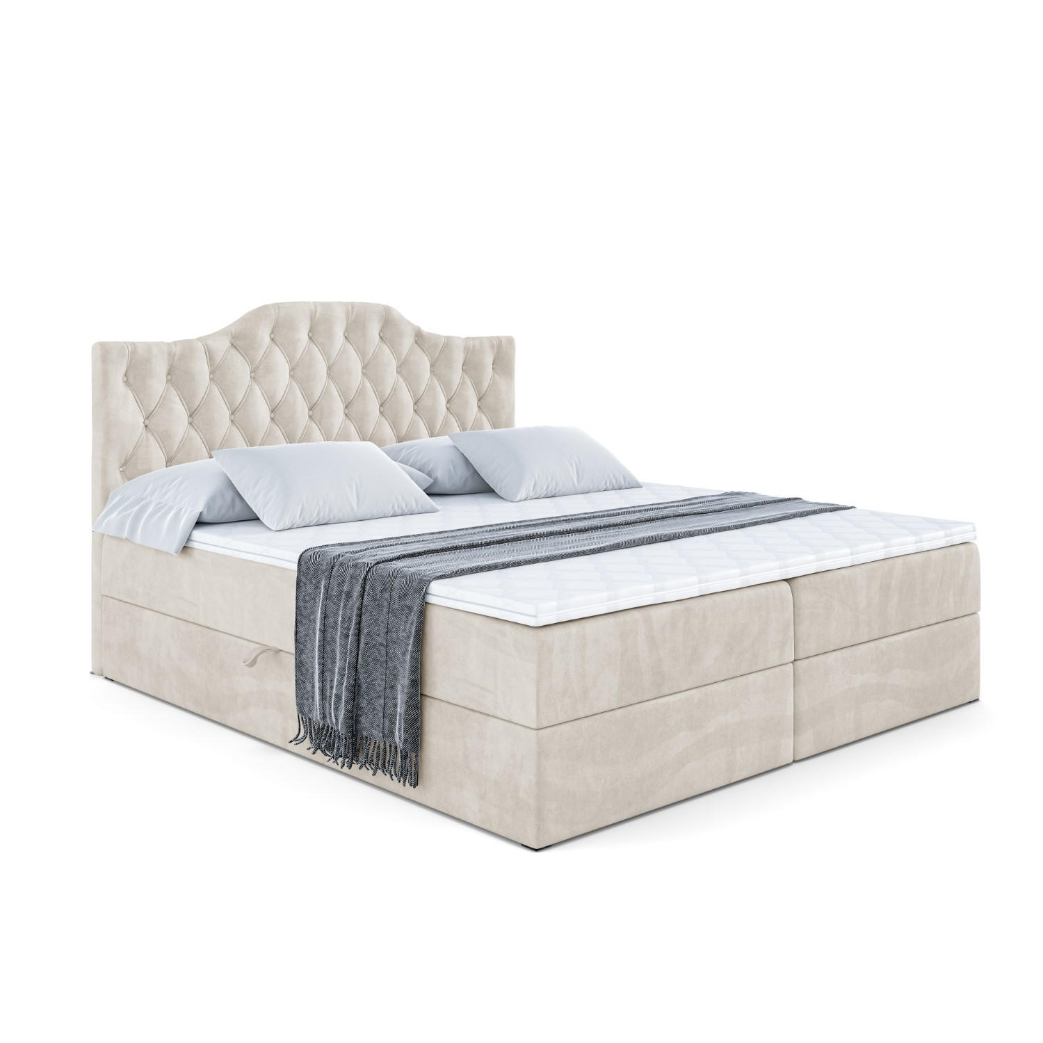 ALTDECOR AMERICKÁ postel VILA-1 – 120 × 200 cm – H3 – ecru