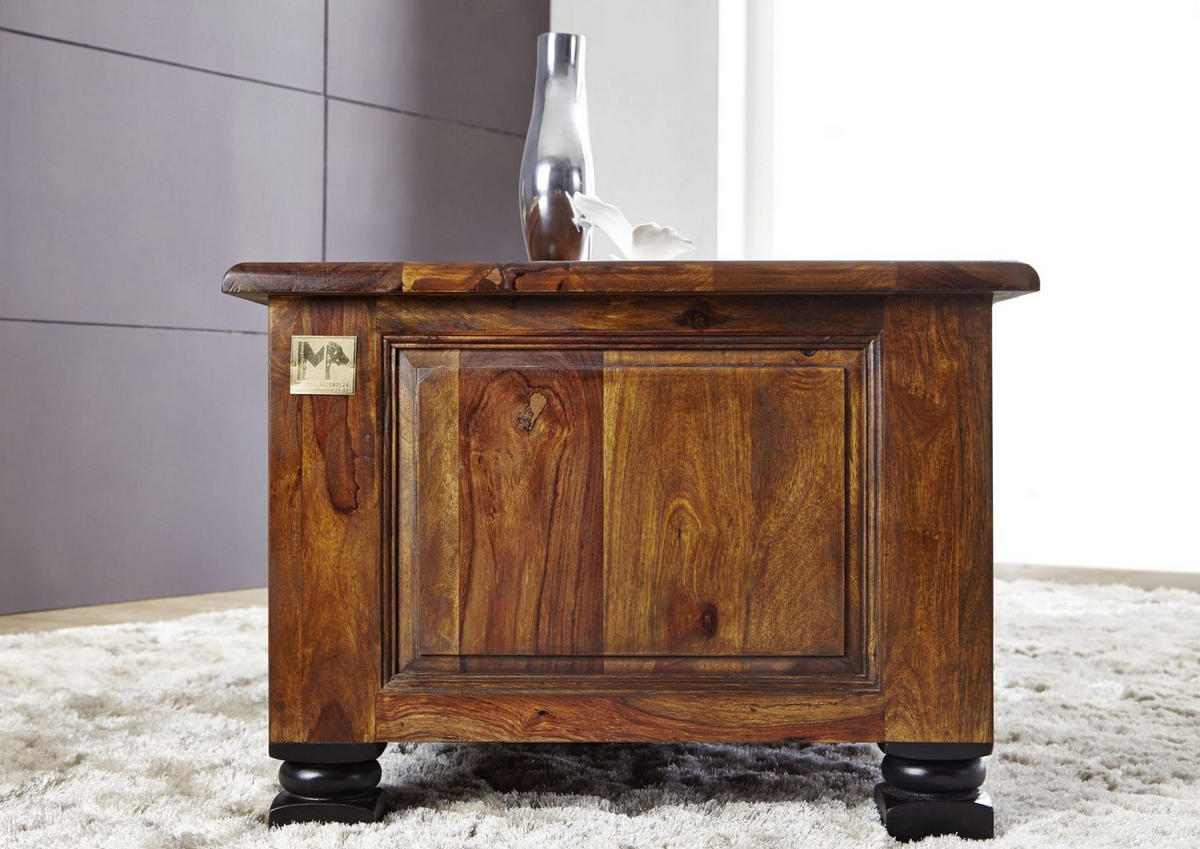 COUCHTISCH Sheesham 115x60x45 braun lackiert NEW BOSTON #203 - Braun, Holzwerkstoff (60/115/45cm) - Massivmoebel24