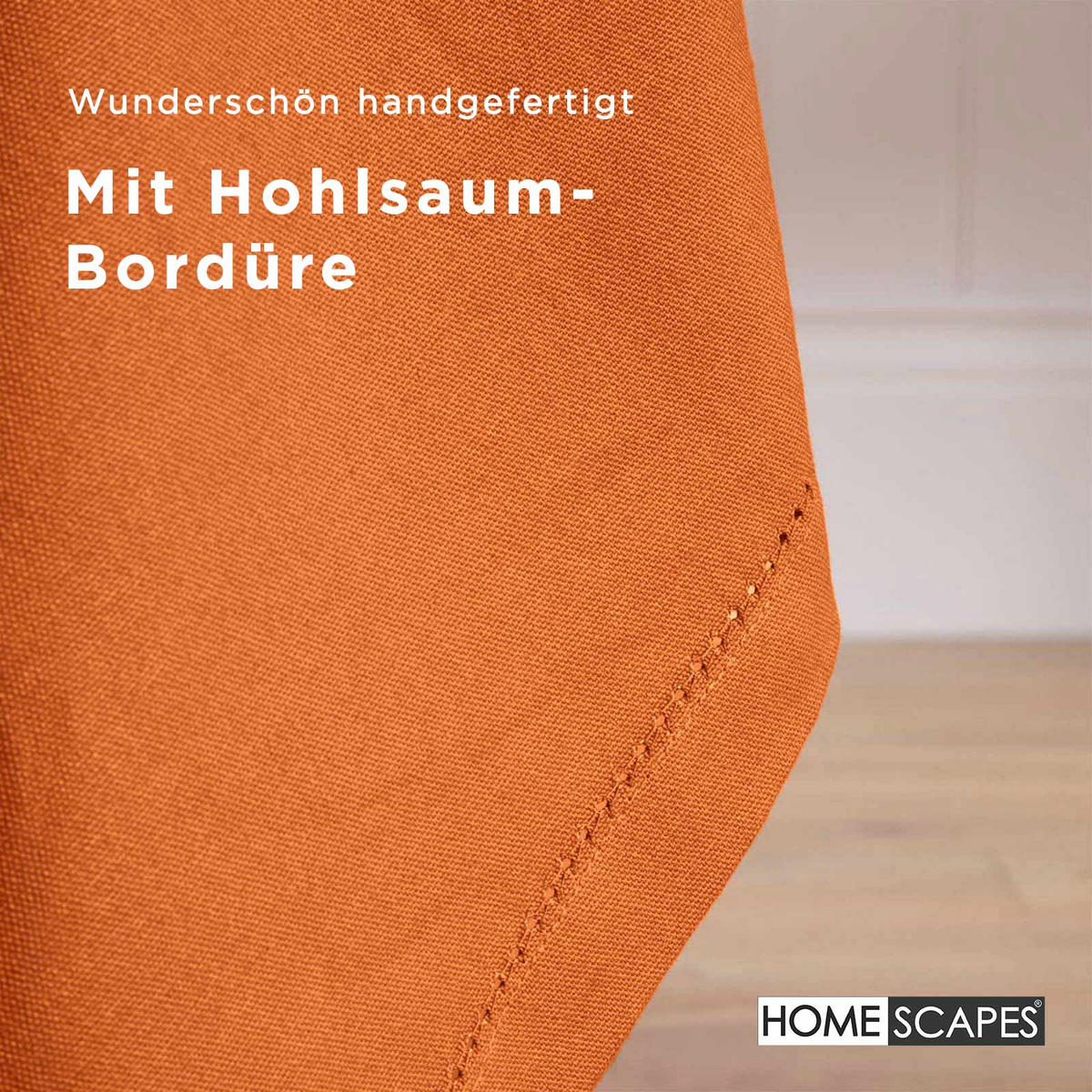 TISCHDECKE terrakotta rund 178 cm, 100% Baumwolle - Terracotta, Textil (178/178cm) - Homescapes