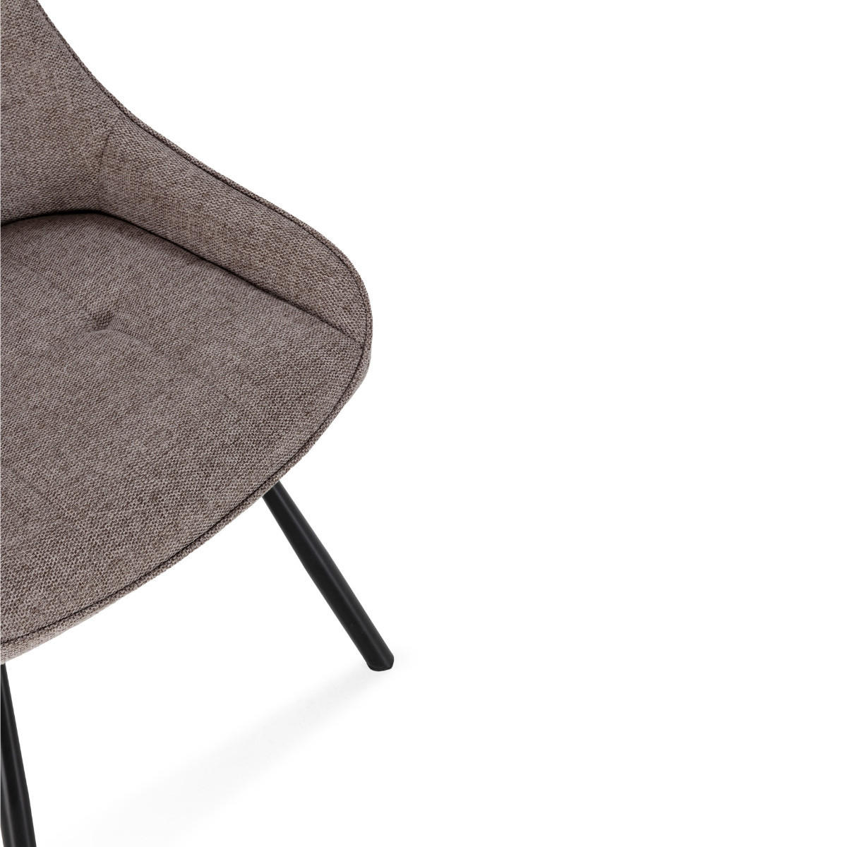 STÜHLE 4er-Set aus Stoff mit Metallbeinen 51,5/59/85,5 cm - Braun, Textil (59/85.5/54cm) - Calicosy