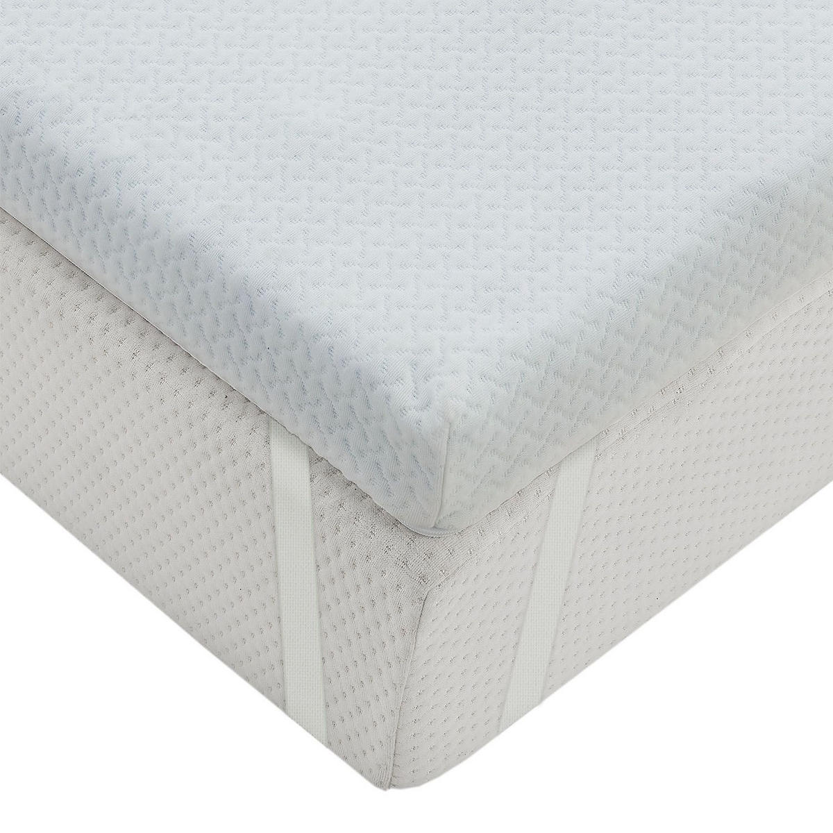 TOPPER 180x200 cm 7-Zonen Matratzenschoner aus Memory Foam - Weiß, Textil (180/200cm) - Juskys