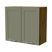 HÄNGESCHRANK Oslo W3/80 Eiche Artisan / Reed Green Matt 80 / 32,5 / 72cm - Eiche Artisan/Grün, Holz/Holzwerkstoff (80/72/32.5cm) - Feldmann-Wohnen