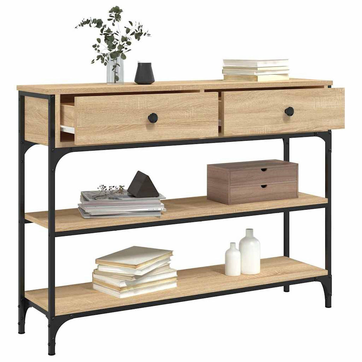 KONSOLENTISCH Sonoma-Eiche 100/25/75 Cm Holzwerkstoff - Braun, Holzwerkstoff (100/25/75cm) - vidaXL